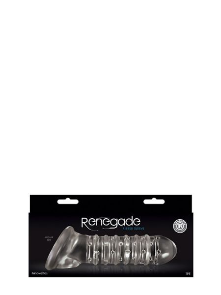 Stymulator-RENEGADE RIBBED EXTENSION CLEAR - 2